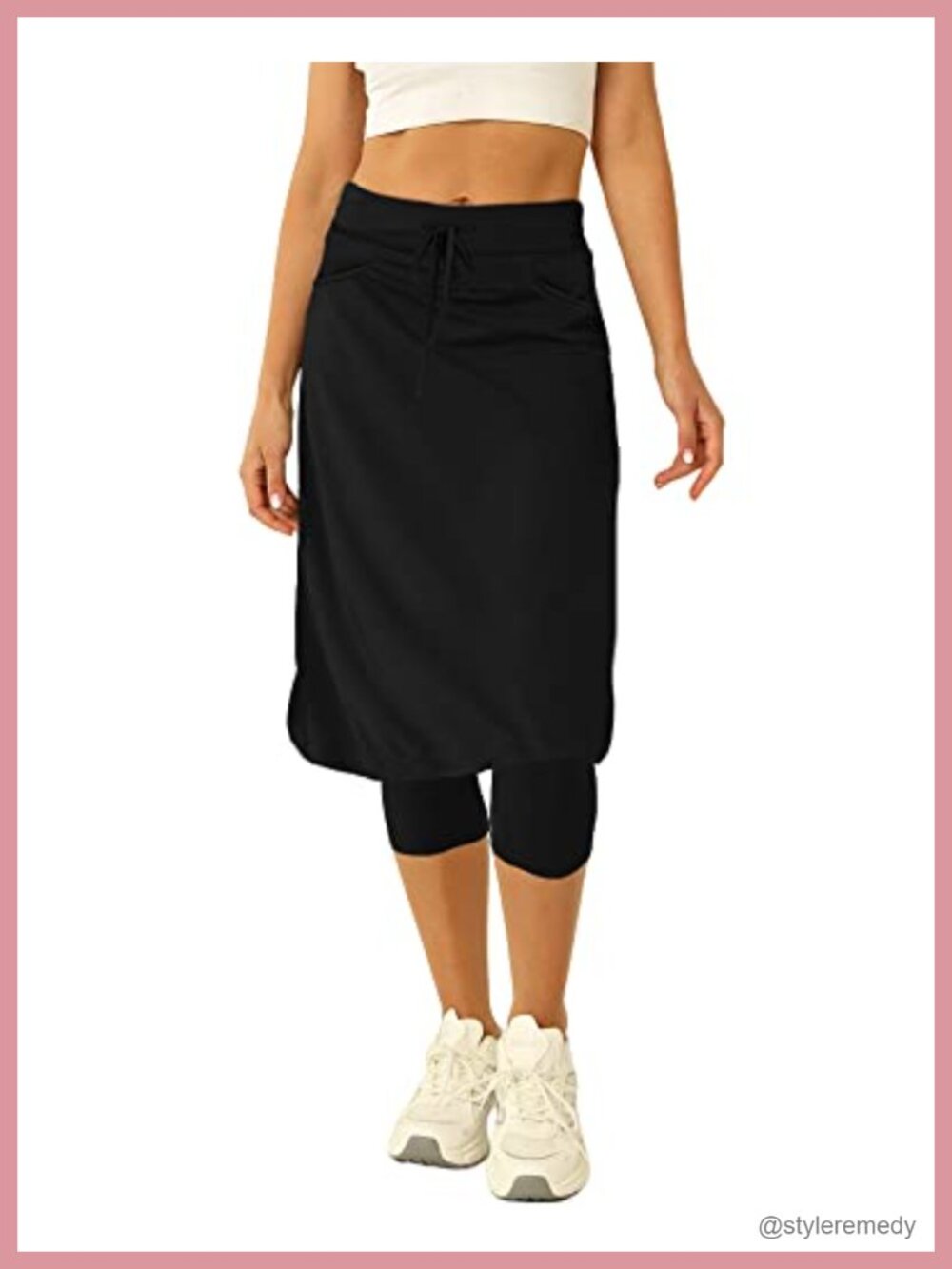 Women's Skort with Built-in Leggings, High Waist Athletic Tennis Golf Skirt